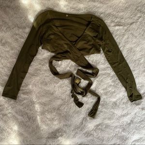 Army Green Crop Top